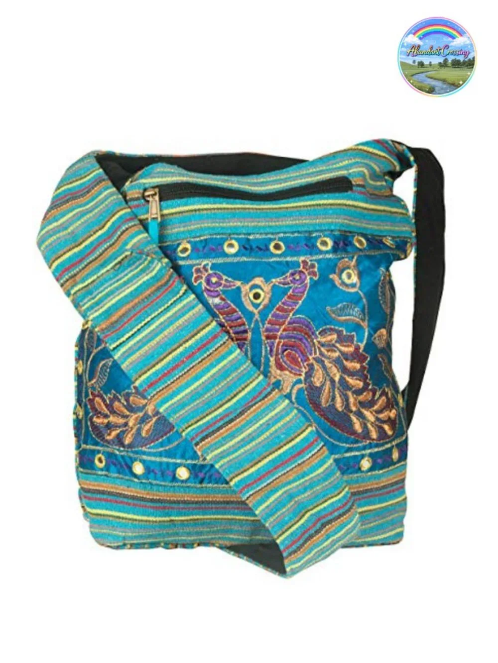 Handmade Cotton Jacquard Hobo Shoulder Bag Boho Floral Quilted Crossbody Tote